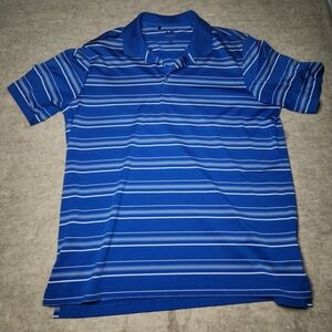 adidas PureMotion Royal Blue Striped Polo Shirt